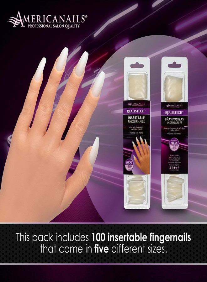 AMERICANAILS .COM Americanails RealisTech Practice Hand Insertable Fingernails 100ct - Image 3